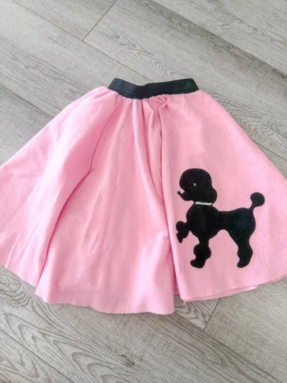 Girls Pink 50s Poodle Skirt Youth One Size Retro Sock Hop Costume